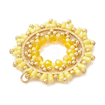 Seed Beads & Glass Beaded Pendants PALLOY-MZ01295-01-1