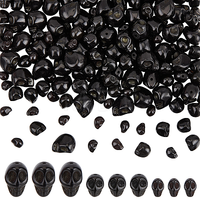150Pcs 3 Styles Dyed Synthetic Turquoise Beads G-PH0003-42-1