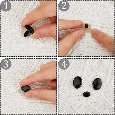 Resin Doll Craft Eyes and Noses with Washers DIY-WH0209-04-1