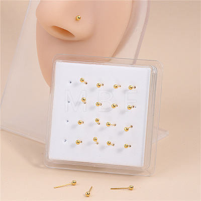 20Pcs Round Brass Nose Studs WGFA8C5-01-1