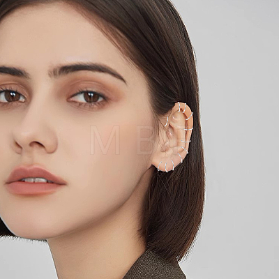 10Pcs 316L Stainless Steel Sleeper Earrings EJEW-BBC0001-56B-1
