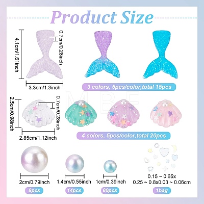 Mermaid Theme Vase Fillers DIY-BC0006-22-1