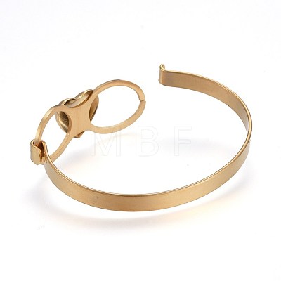 304 Stainless Steel Bangles BJEW-F354-15G-1