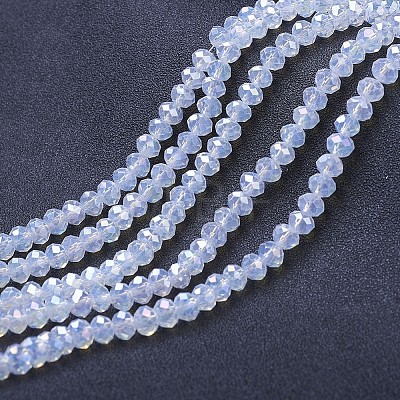 Electroplate Glass Beads Strands EGLA-A034-J1mm-B06-1