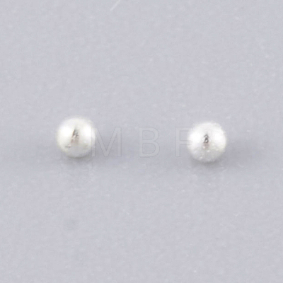 Stainless Steel Solid Round Beads STAS-F153-1mm-S-1