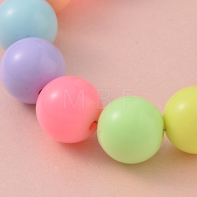 Solid Chunky Bubblegum Acrylic Ball Beaded Kid Necklaces NJEW-JN01393-01-1