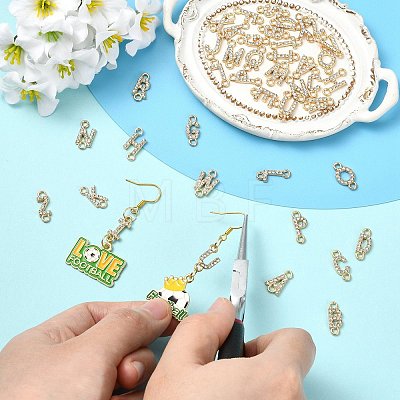 26Pcs 26 Styles Alloy Crystal Rhinestone Connector Charms FIND-CJZ0001-001KCG-1