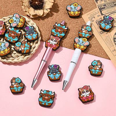 20Pcs 5 Styles Silicone Beads SIL-CJ0003-03-1