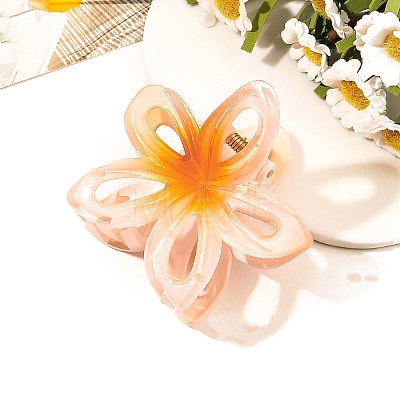 Hollowe Flower Plastic Claw Hair Clips PW-WGE9AB2-02-1