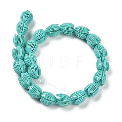 Synthetic Coral Dyed Carved Beads Strands CORA-P004-01C-1