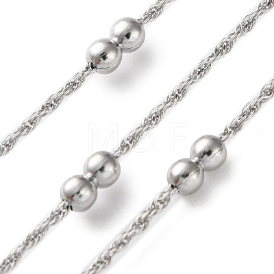 304 Stainless Steel Chains with Beads CHS-F020-11P-1