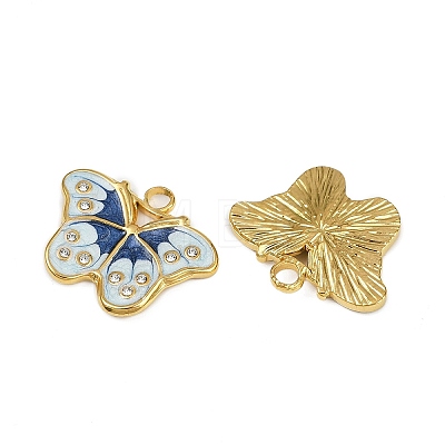 304 Stainless Steel Enamel Pendants STAS-L290-22G-1