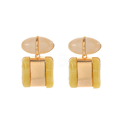 Alloy Resin Stud Earrings for Women WG7DF4E-02-1