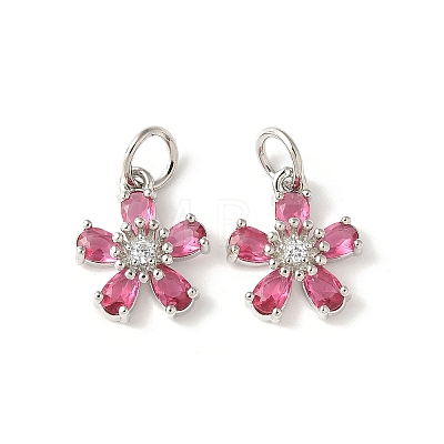 Brass Micro Pave Cubic Zirconia Pendants KK-U067-03P-06-1