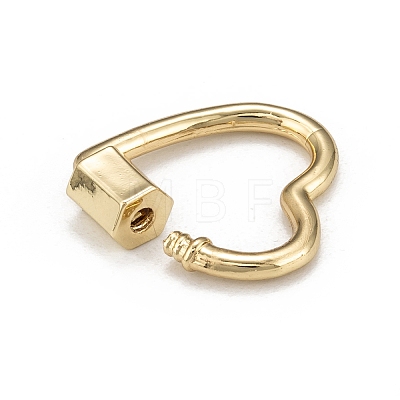 Brass Screw Carabiner Lock Charms X-KK-T047-04G-1