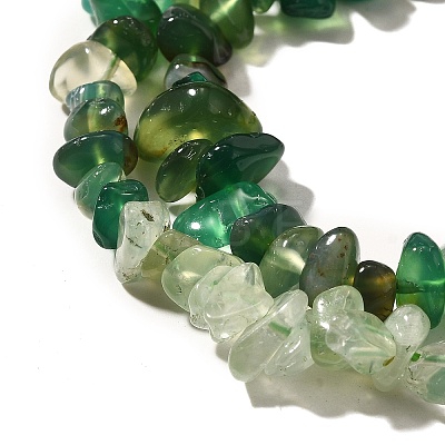 Natural Prehnite & Chrysoprase & Green Aventurine Beads Strands G-L610-A19-01-1