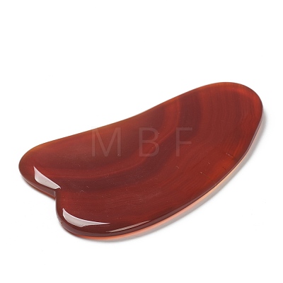 Dyed & Heated Natural Agate Gua Sha Boards AJEW-H112-01-1