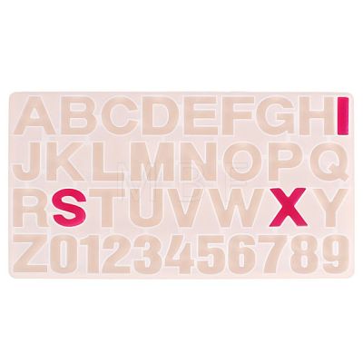 Number and Letter Design DIY Silicone Molds AJEW-P042-03-1