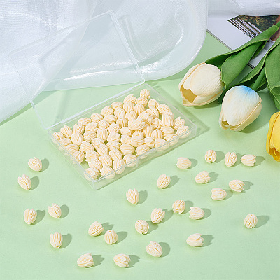 100Pcs Synthetic Coral Beads FIND-SC0023-04-1