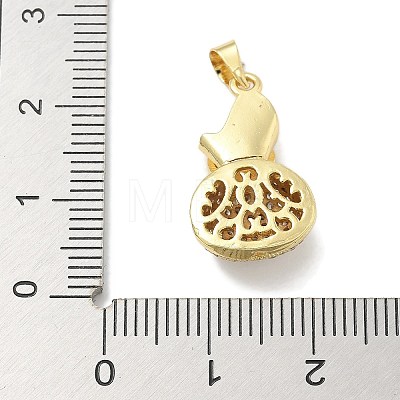 Rack Plating Brass Micro Pave Cubic Zirconia Pendants KK-L224-054G-1