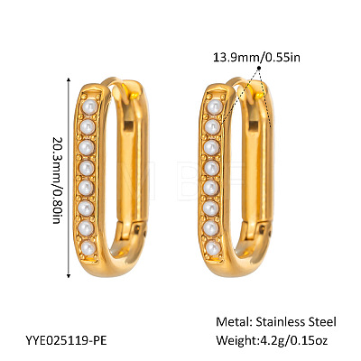 Elegant Stainless Steel Oval Hoop Earrings UE0817-4-1
