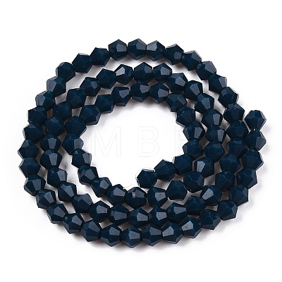 Opaque Solid Color Glass Beads Strands GLAA-TAC0022-4mm-B03-1