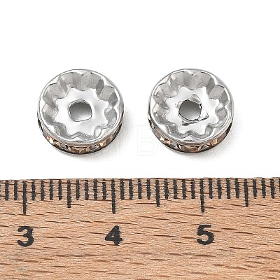304 Stainless Steel Rhinestone Spacer Beads RB-CBA18B7-01P-09-1