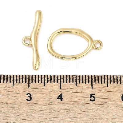 Brass Toggle Clasps KK-K391-09G-1