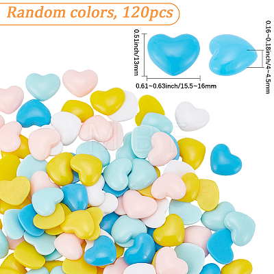 120Pcs Resin Cabochons CRES-SP0001-25-1