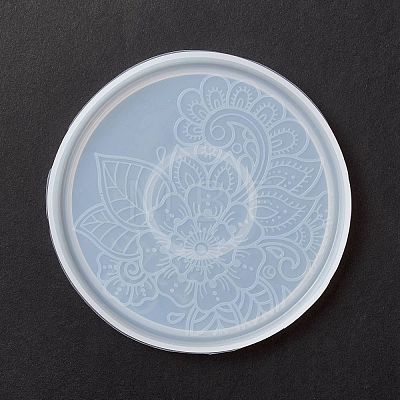 DIY Flat Round Cup Mat Silicone Molds DIY-E036-06-1