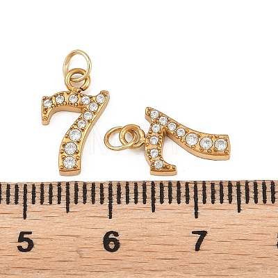 304 Stainless Steel Rhinestone Pendants STAS-N133-03H-G-1