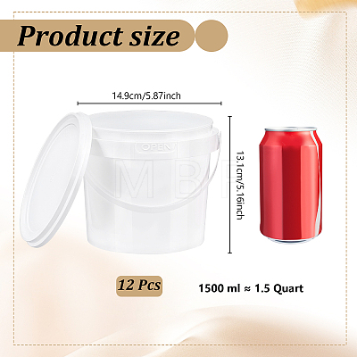 12Pcs Plastic Storage Bucket AJEW-TW0001-22C-1