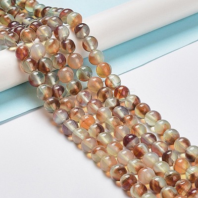 Glass Round Beads Strands GLAA-M044-01B-1