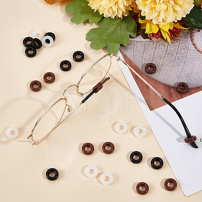 Gorgecraft 30 Pairs 3 Colors Silicone Eyeglasses Ear Grip FIND-GF0003-34-1