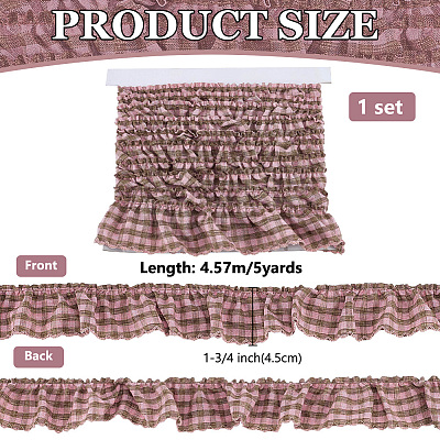 Polyester Wrinkle Ribbons DIY-FG0010-70E-1