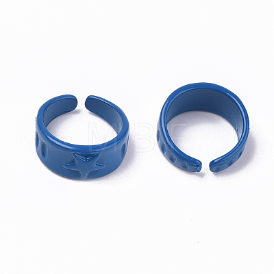 Spray Painted Alloy Cuff Rings RJEW-T011-30A-RS-1