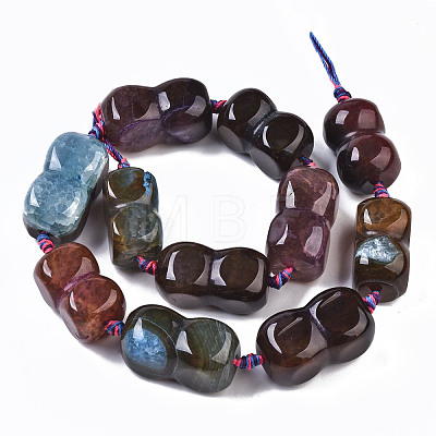Natural Crackle Agate Beads Strands G-S359-259-1