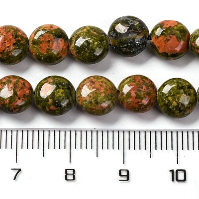 Natural Unakite Beads Strands G-T047-A21-01-1