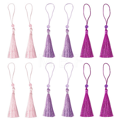 24Pcs 3 Colors Polyester Tassel Decorations OCOR-TADJ0007-01D-1