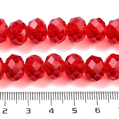 Handmade Imitate Austrian Crystal Faceted Rondelle Glass Beads X-G02YI0G4-1