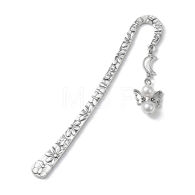 Angel Alloy Hook Bookmarks AJEW-JK00315-01-1