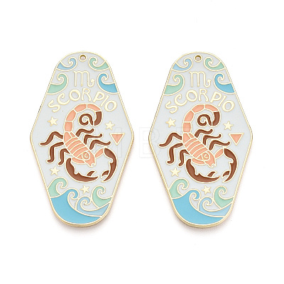 Rack Plating Alloy and Enamel Big Pendants ENAM-T021-29H-1