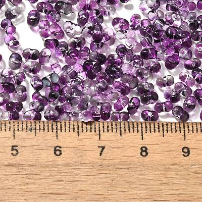 Transparent Baking Paint Glass Seed Beads SEED-A033-06A-04-1