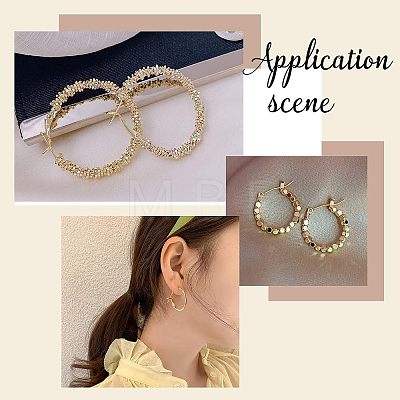 Brass Hoop Earrings KK-FH0001-34-1