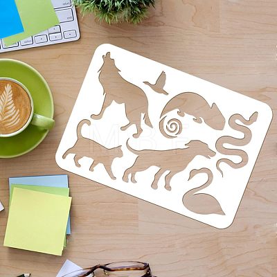 Plastic Reusable Drawing Painting Stencils Templates Sets DIY-WH0172-112-1