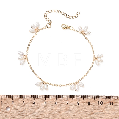 Natural Cultured Freshwater Pearl Rice Charm Bracelets BJEW-TA00723-1