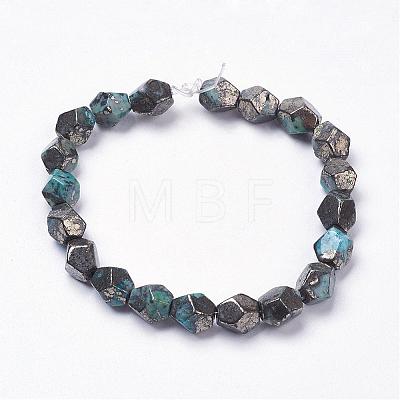 Natural Pyrite Beads Strands G-K181-D02-1