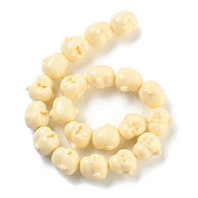 Synthetic Coral Carved Beads Strands CORA-B001-01A-1