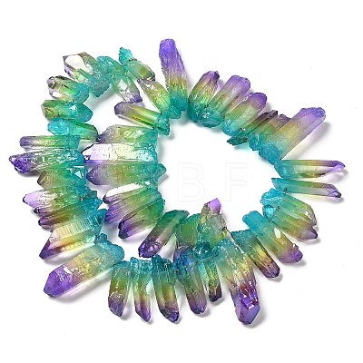 Natural Quartz Crystal Dyed Beads Strands G-I345-02G-1