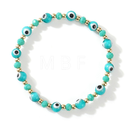 Glass Evil Eye Beaded Stretch Bracelets for Women Men VP6778-9-1